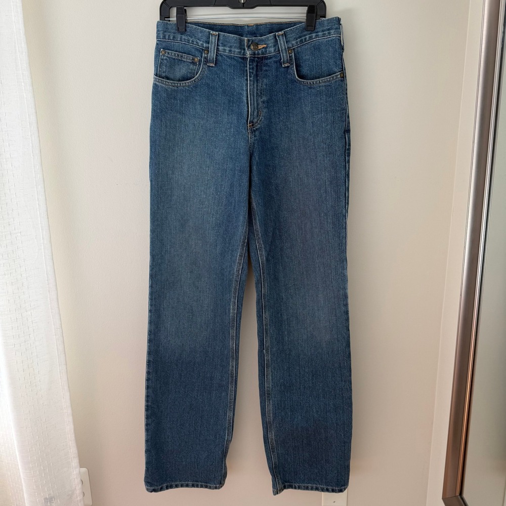 Carhartt Relaxed Fit Straight Leg Jeans Medium Wash Blue 30x34 101483-880
